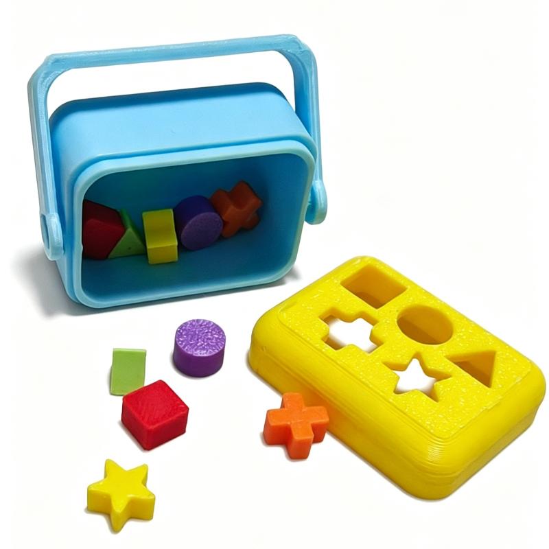 Baby Nursery Items - ホット販売 1 セットドールハウス保育園装飾写真撮影小道具ミニチュア形状分類おもちゃ箱ドールハウス教育玩具モデル