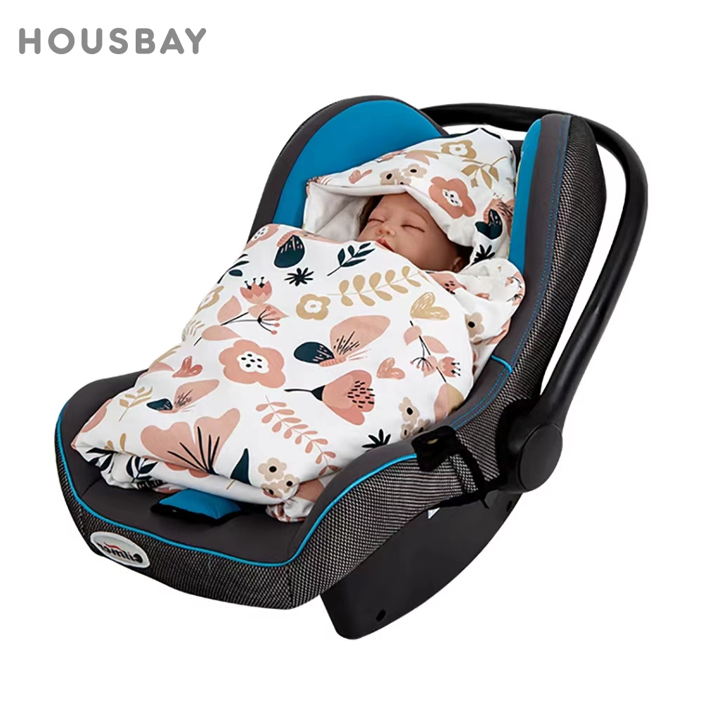 Baby Nursery Items - ベビー用バスケットカバーブランケット、外出時の風や寒さから守り、肌に優しく柔らかく、厚さ2.5 tog