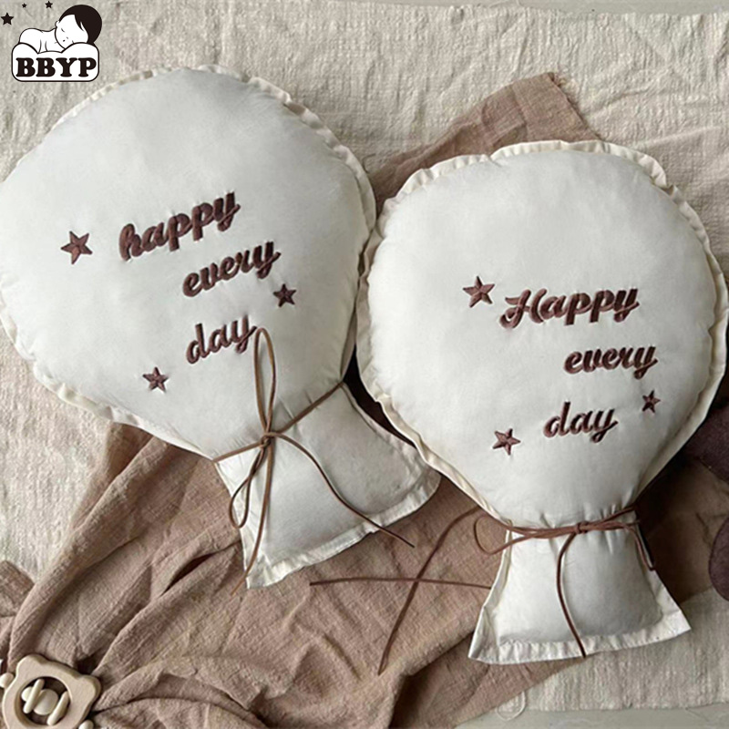 2 個綿刺繍バルーン壁掛け装飾品キッズルームかわいいデコ枕北 - Baby Nursery Embroidery のレビューと価格