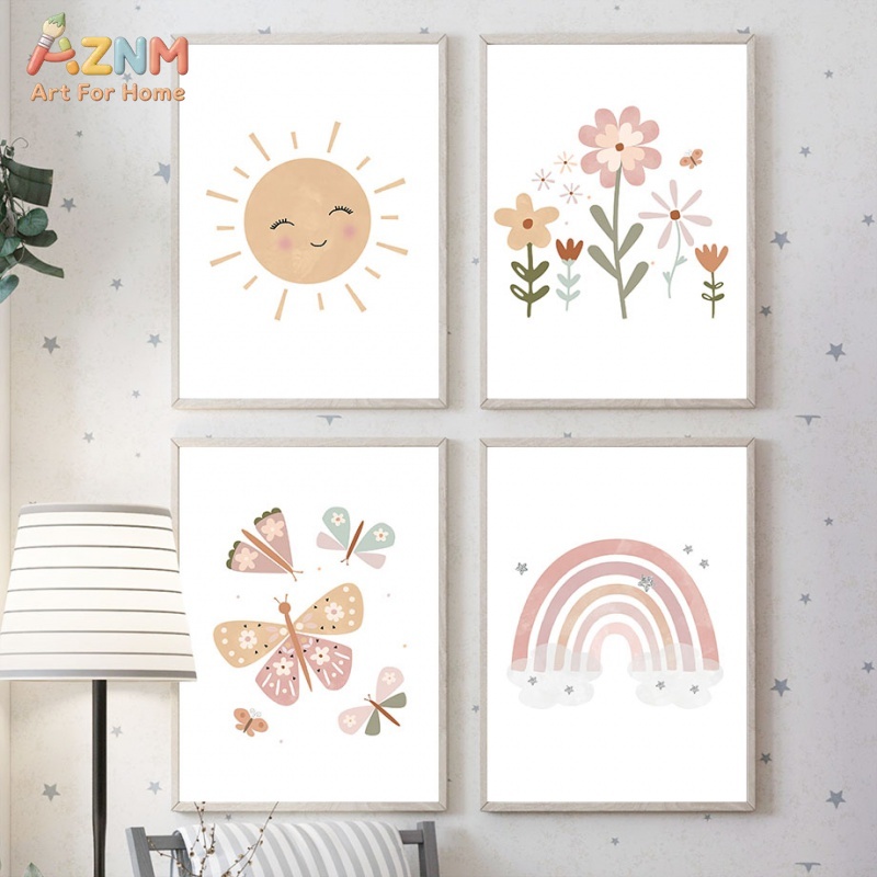 AZNM あなたは私の太陽 かわいい太陽の花 蝶々 フルーツ - Baby Nursery You Are My Sunshine のレビューと価格