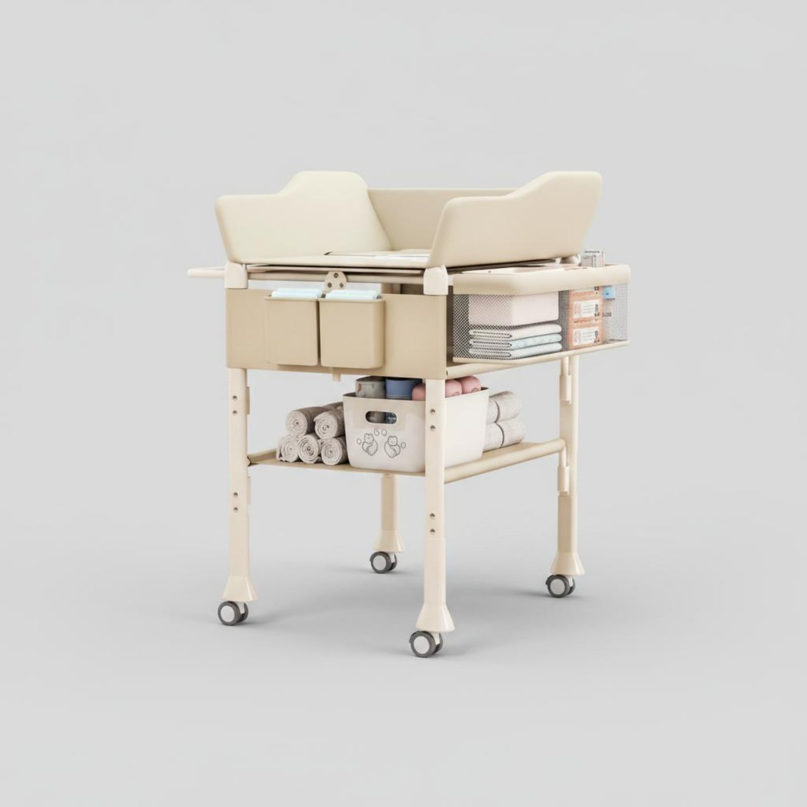 ベビーバス＆おむつ替え台コンボ 2in1 高さ調節可能 ベビ - Baby Nursery Unisex のレビューと価格