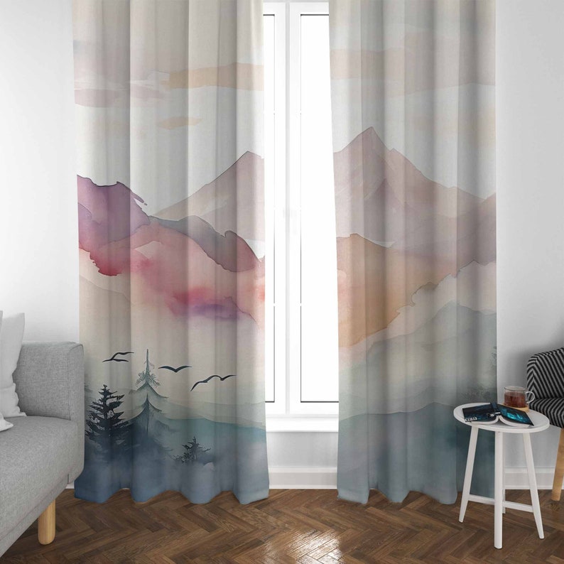 マウンテンフォレスト保育園カーテン子供の寝室のカーテン遮光保 - Baby Nursery Curtains のレビューと価格