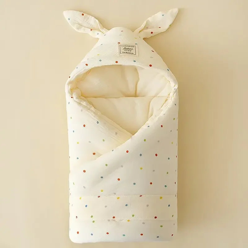 高品質コットン新生児おくるみブランケット、可愛いウサギ耳付き - Baby Nursery Items のレビューと価格