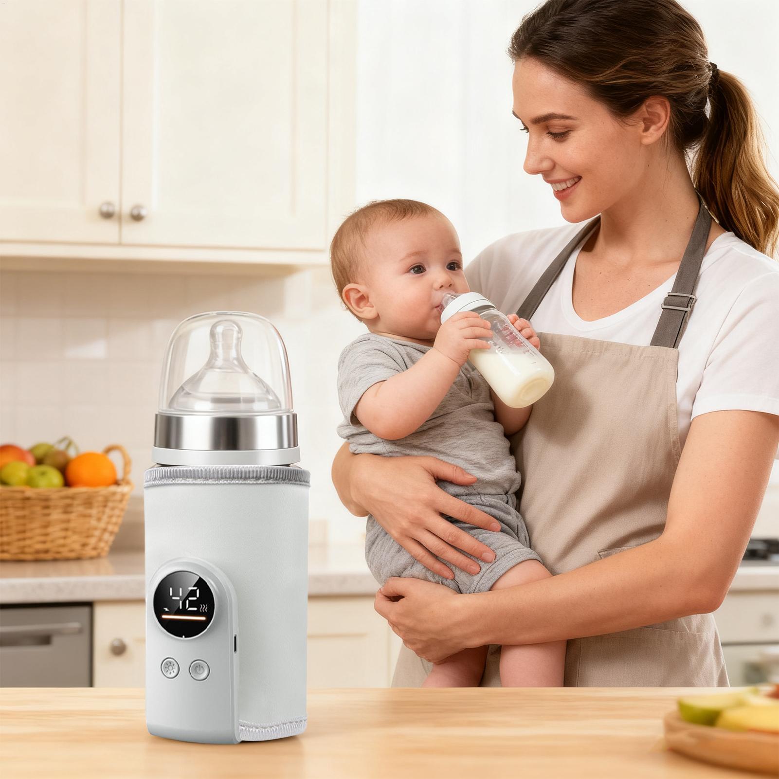 ポータブル哺乳瓶ウォーマー USB ベビーボトルミルクウォー - Baby Nursery Heater のレビューと価格