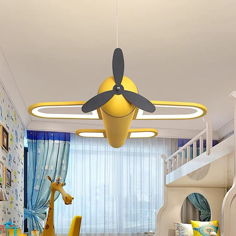 クリエイティブな青と黄色の飛行機型ペンダントランプ、寝室、保 - Baby Nursery Yellow のレビューと価格