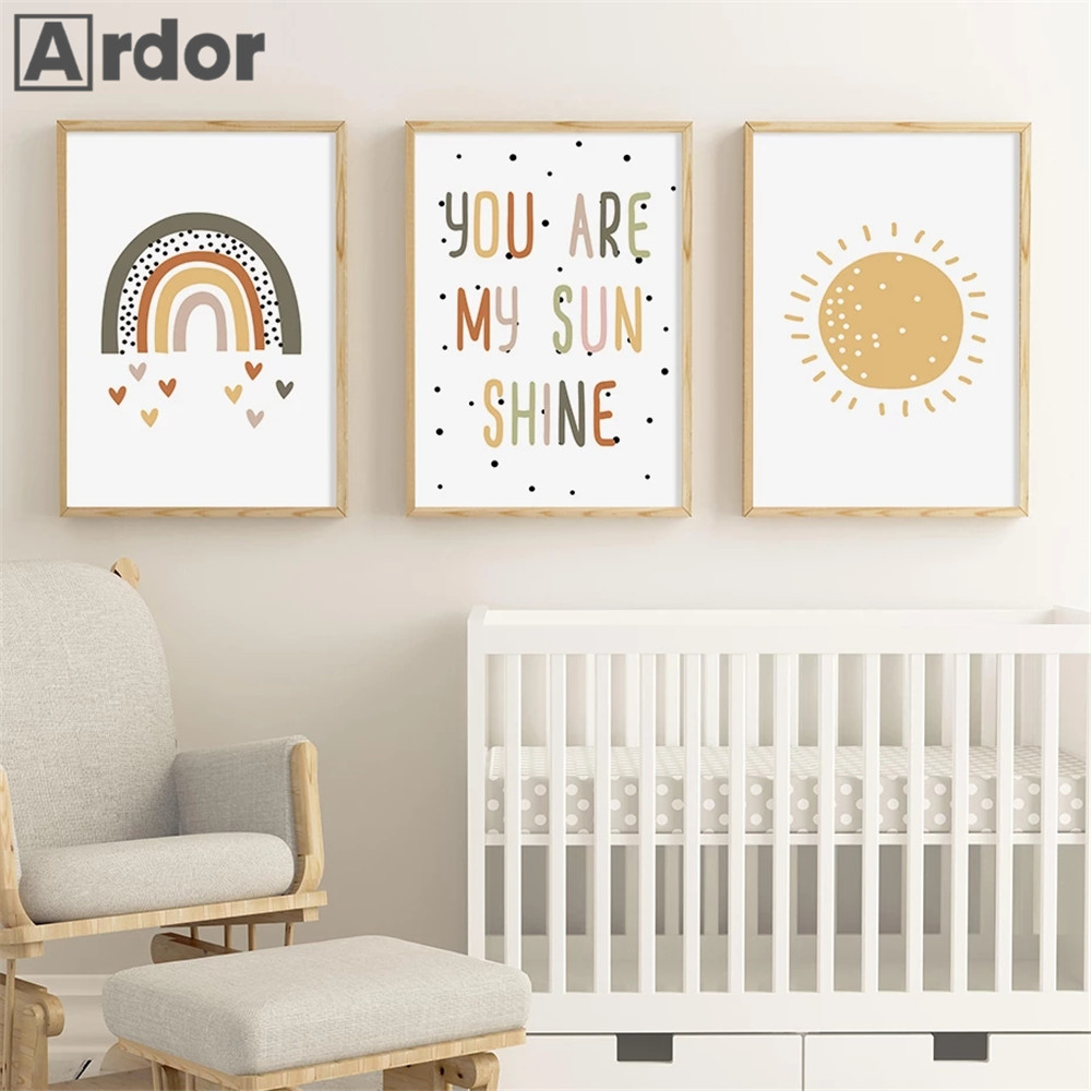 保育園壁プリントユア · マイ · サンシャインレインボーキ - Baby Nursery You Are My Sunshine のレビューと価格