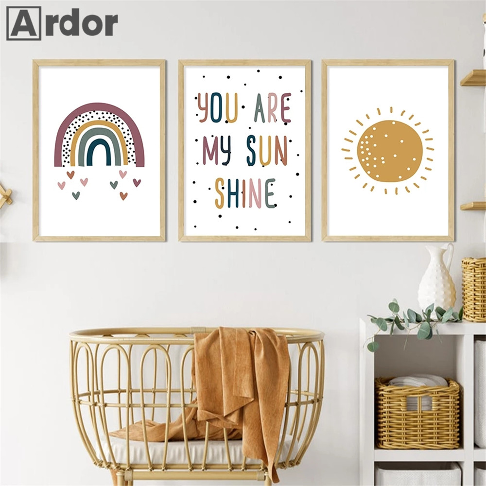 保育園壁プリントユア · マイ · サンシャインレインボーキ - Baby Nursery You Are My Sunshine のレビューと価格