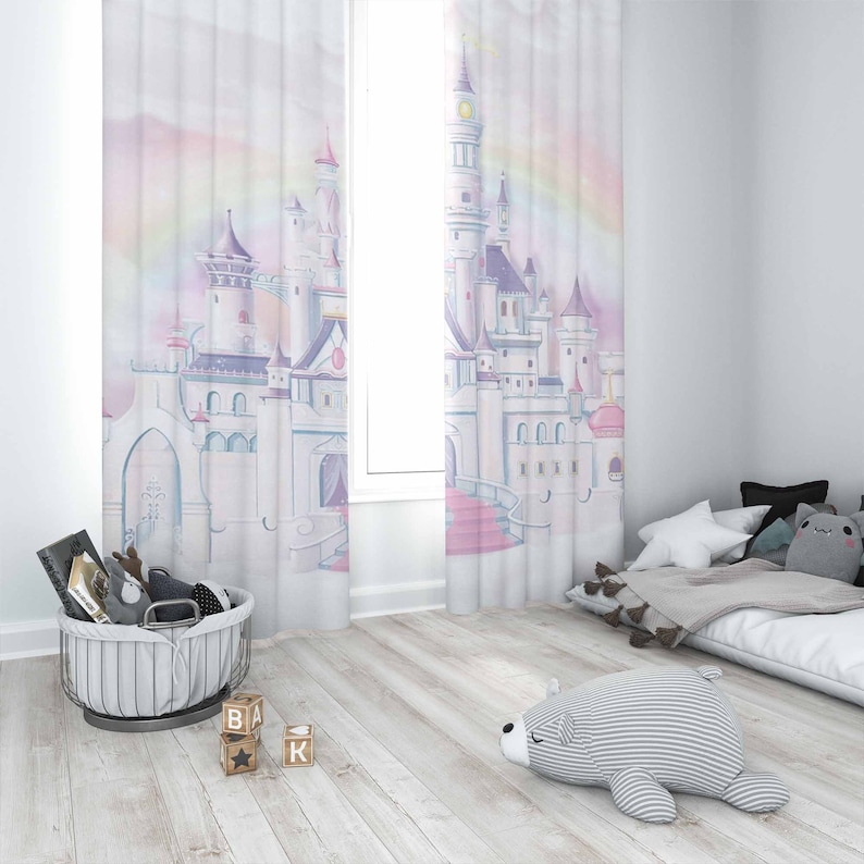 プリンセス城保育園カーテン子供の寝室のカーテン遮光保育園の装 - Baby Nursery Curtains のレビューと価格