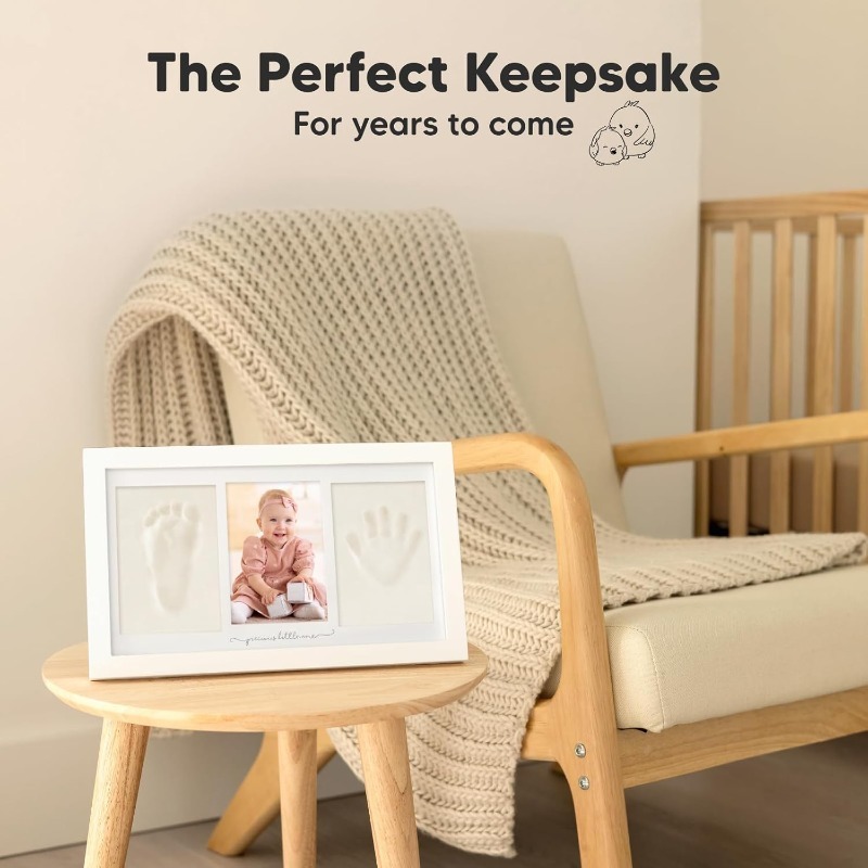 赤ちゃんの手形足形粘土キット 新生児記念写真フレーム ディス - Baby Nursery Unisex のレビューと価格