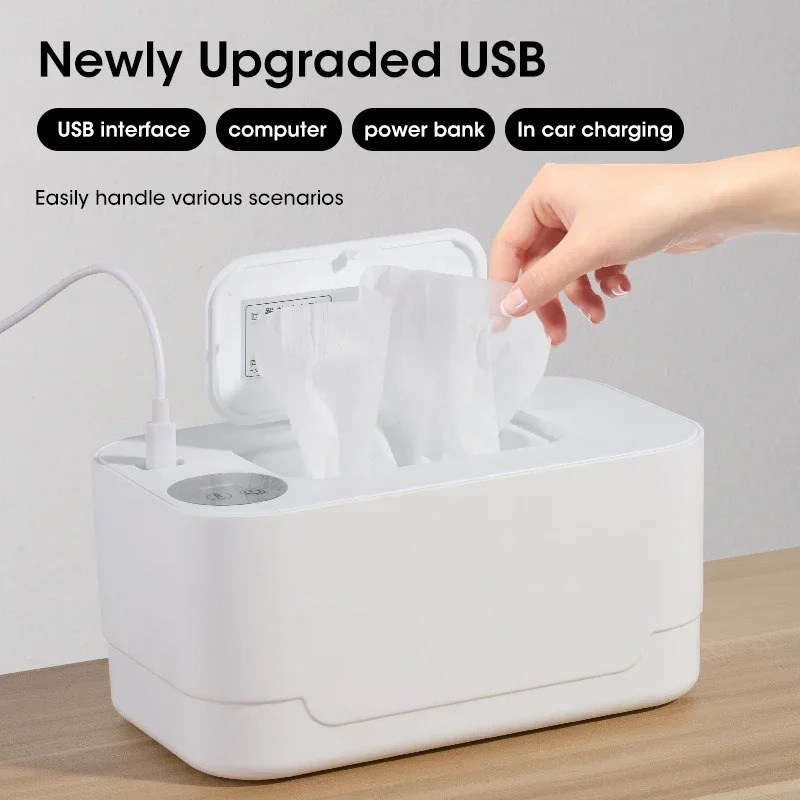 ベビーワイプウォーマー USB充電式 ポータブル LEDディ - Baby Nursery Heater のレビューと価格