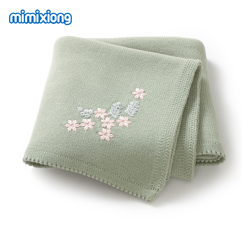 非常に柔らかい花柄の刺繍が施されたベビーブランケット,新生児 - Baby Nursery Embroidery のレビューと価格